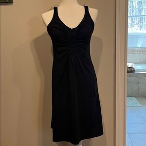 Susana Monaco dress in black, Size Medium, nylon with lycra— LBD!